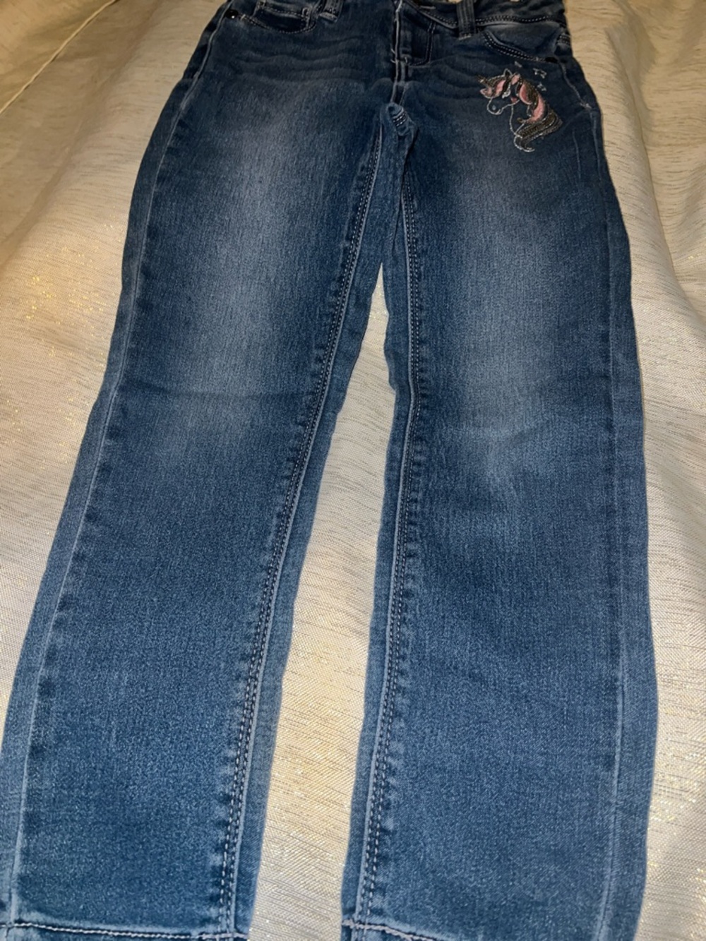 Jumping beans Dark Blue girl Jeans with Embroidered Detail